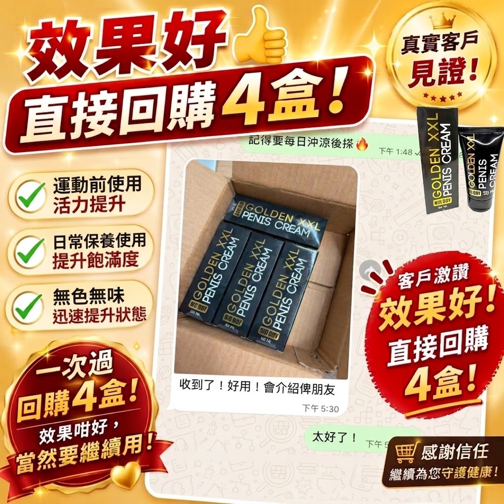 Cobeco XXL增大膏回購4盒