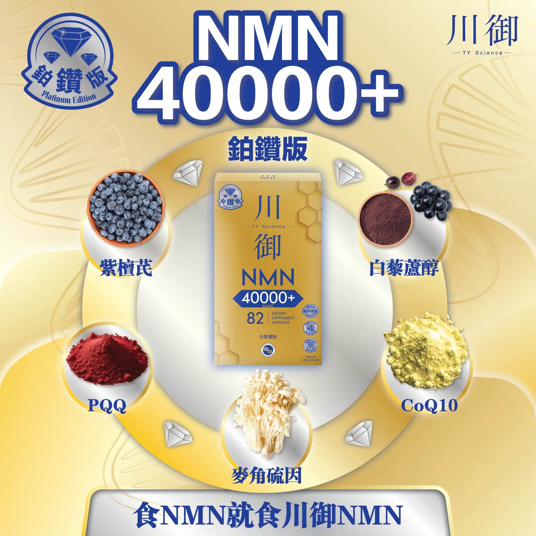 川御 NMN 40000+ 鉑鑽版(82粒)2